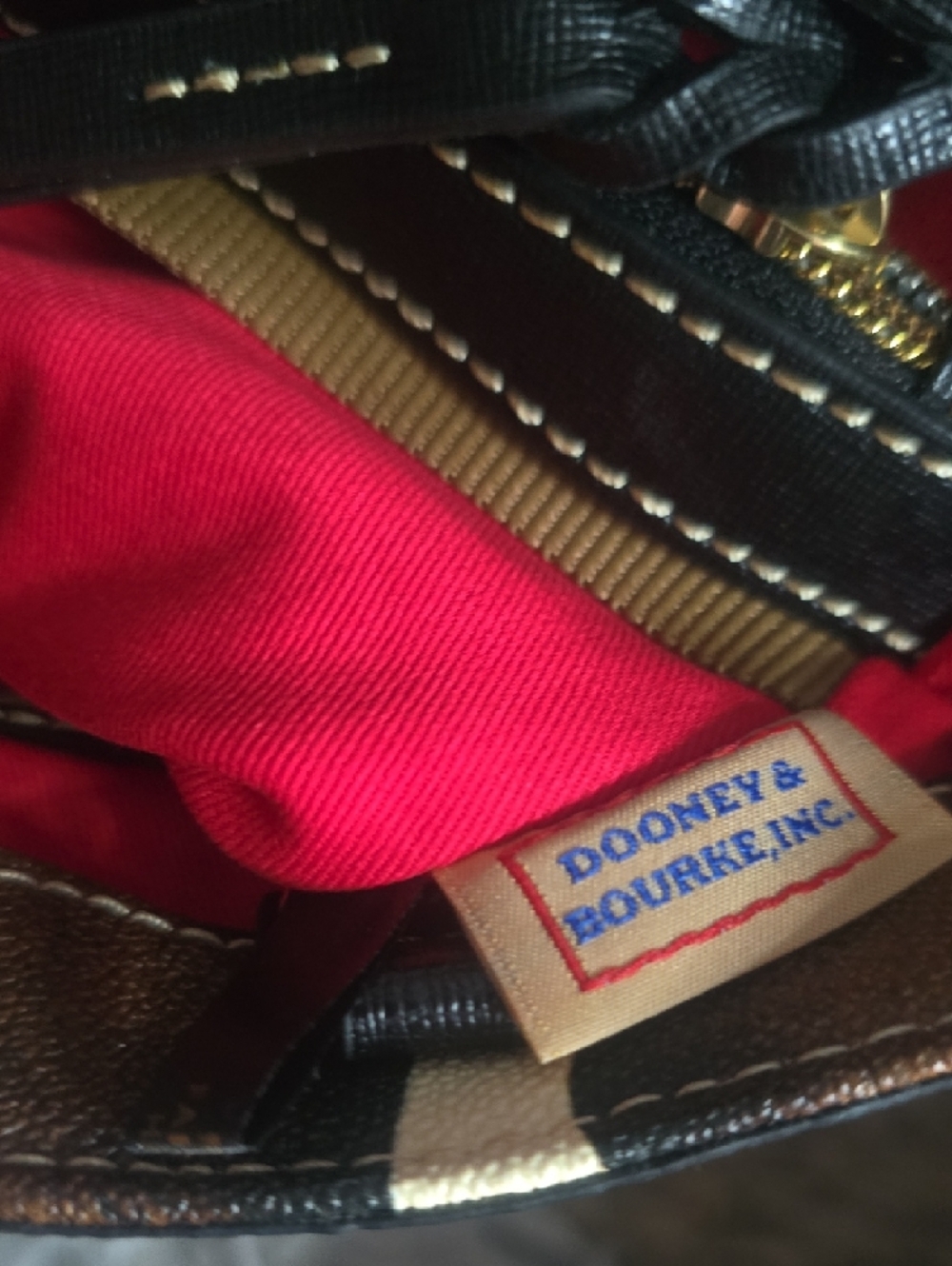 Dooney & Bourke Brown & Cream Giraffe-Pattern Medium Tote (EUC)✨️🤎🤍🦒✨️ - Picture 13 of 15